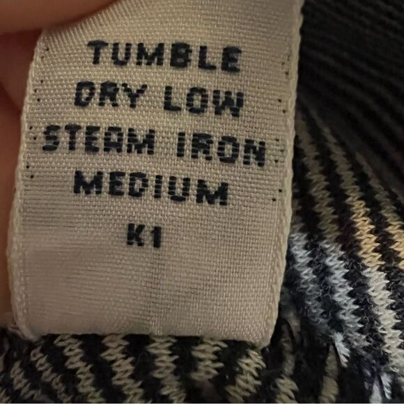 Ralph Lauren Polo Shirt Mens Medium Navy & White Striped Pony Vintage Preppy - Picture 8 of 9